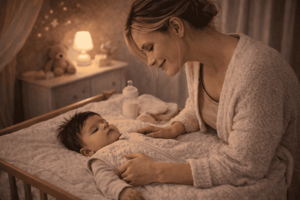 Baby sanfte Abendroutine