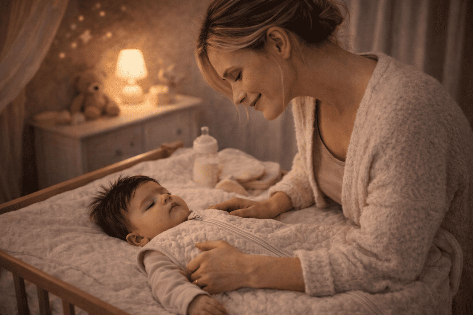 Baby sanfte Abendroutine