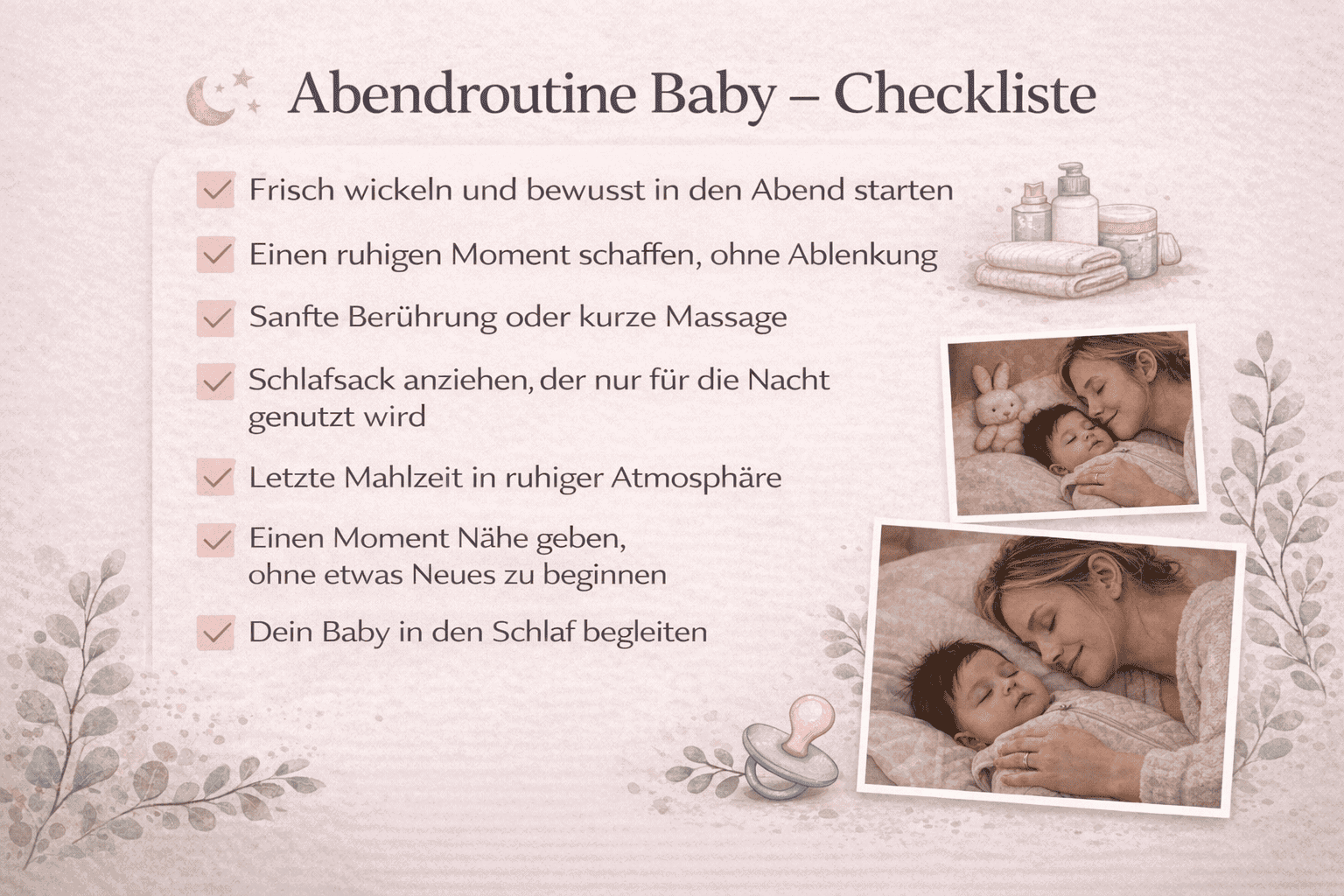 Checkliste für deine Abendroutine
